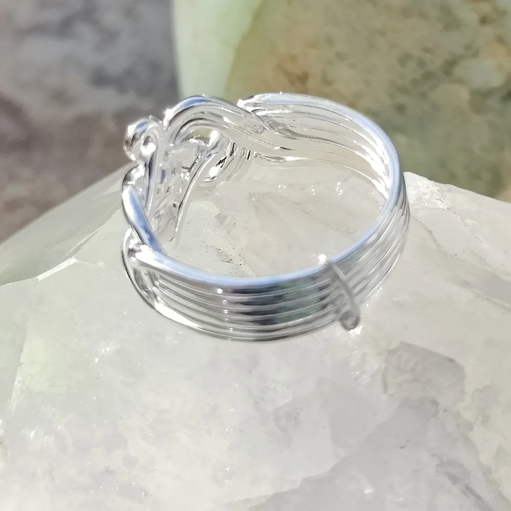 6-Band Infinity Puzzle Ring, 925 Sterling Silver, size 9 - Picture 7 of 8